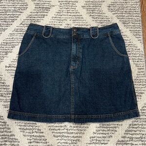 Sonoma Life + Style Denim Mini Skort Size 14 Dark Indigo Y2K